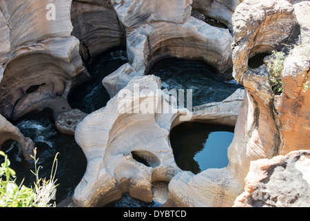 bourkes potholes formation made by water erosian in south africa Stock Photo