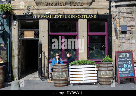 The Wee Pub in the Grassmarket, Edinburgh which, at just 17ft by14ft, claims to be the smallest pub in Scotland.