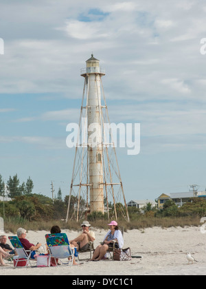 The Rear Range Light, Gasparilla Island, Fl, USA Stock Photo