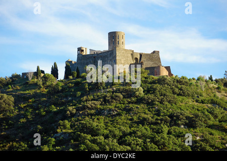 Fort Saint Elme between Port-Vendres and Collioure, Mediterranean, Pyrenees Orientales, Roussillon, France Stock Photo