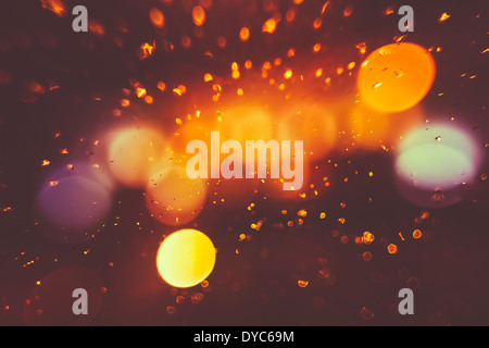 Street Lights Out Of Focus, Bokeh Background Stock Photo
