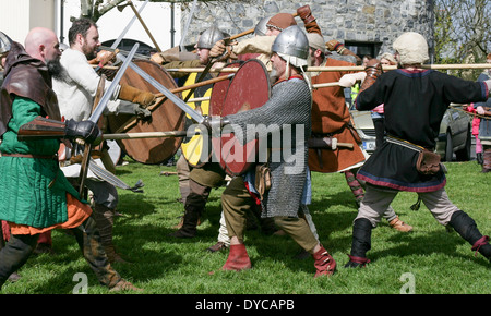 Viking Battle Re-enactment. Killaloe, Ireland Stock Photo