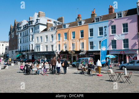 Colourful buildings in Margate Old Town. Stock Photo