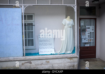 Wedding Dress In Shop Window In Valencia Spain Stock Photo