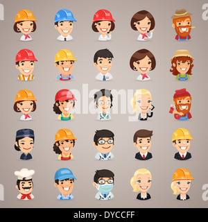 Professions Vector Characters Icons Set1.3 Stock Photo