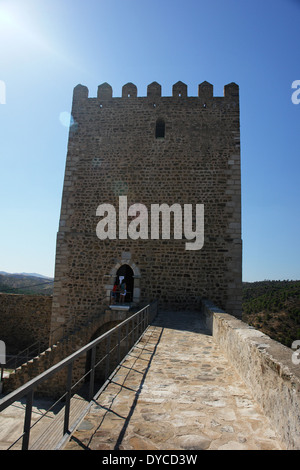 Torre de Menagem em Mertola, vila de Mertola, Alentejo, Portugal Stock Photo