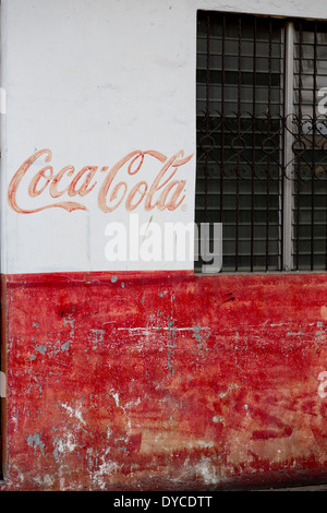 Coca Cola Advertisement on the Chinese Cemetery in Manila, Philippines Stock Photo