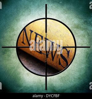 News text on target Stock Photo