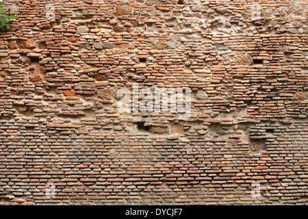 Weathered and old red brick wall Stock Photo