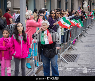 Iranian-Americans and supporters at the 11th annual Persian Parade on Madison Ave. in New York Stock Photo