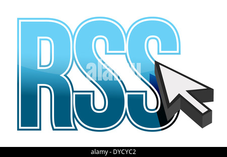 rss cursor illustration design over white background Stock Photo