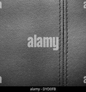 Closeup of a leather with seam texture or background Stock Photo