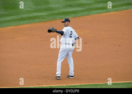 Bronx, New York, USA. 7th Apr, 2014. Derek Jeter (Yankees) MLB : Derek Jeter of the New York Yankees during the Yankees home opener against the Baltimore Orioles at Yankee Stadium in Bronx, New York, United States . © Thomas Anderson/AFLO/Alamy Live News Stock Photo