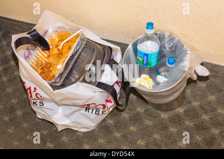 Orlando Florida,Allure Resort International Drive,hotel hotels lodging inn motel motels,guest room,trash can,visitors travel traveling tour tourist to Stock Photo