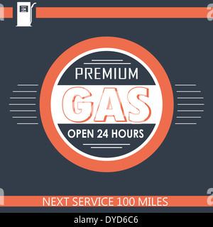 Next gas 100 miles road sign at the Oregon/Nevada border in Stock Photo ...