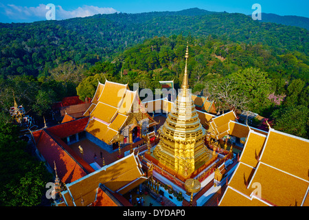 Thailand, Chiang Mai, Wat Phra That Doi Suthep Stock Photo