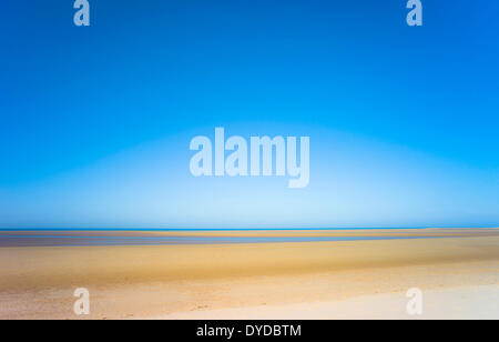 A deserted Norfolk beach. Stock Photo