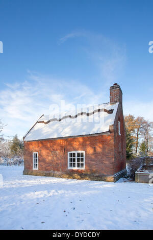 Toad Hole Cottage is a traditional marshmans cottage in the Norfolk Broads. Stock Photo
