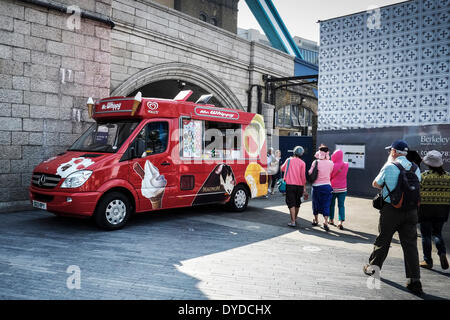 Mr Whippy ice cream van on the South Bank in London. Stock Photo