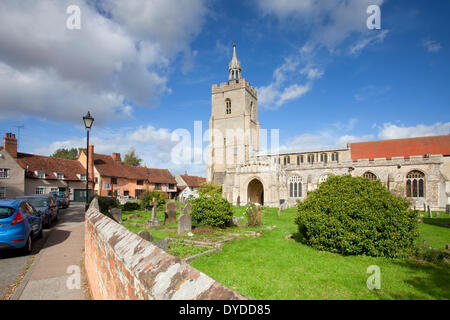 Boxford village and church in Suffolk. Stock Photo