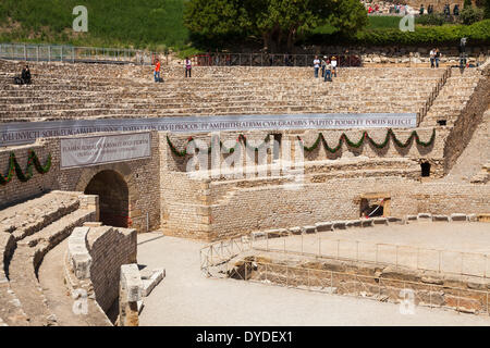 The Roman Amphitheatre at Tarragona in Spain. Stock Photo