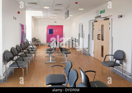 Unoccupied hospital waiting room. Stock Photo