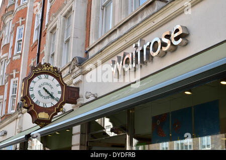 Waitrose Supermarket in Marylebone High Street. Stock Photo