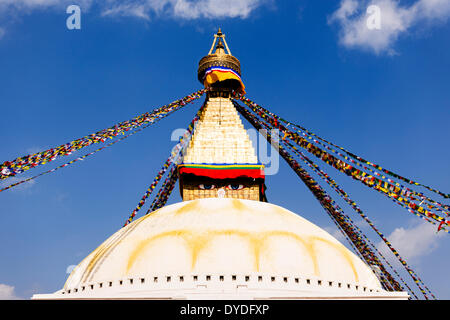 Boudhanath Stupa which is an UNESCO World Heritage Site in Kathmandu. Stock Photo
