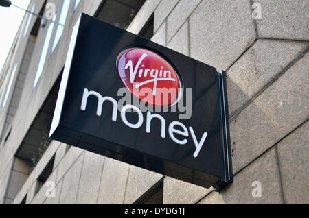 Virgin Money bank branch in Moorgate. Stock Photo