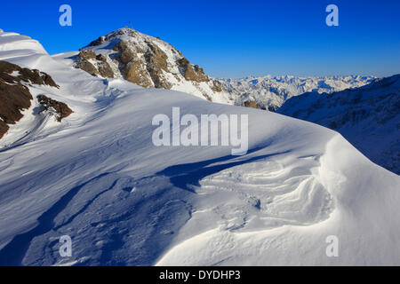 Alps view mountain mountain panorama mountains Grisons Alps Fleckistock mountains massif panorama snow Switzerland Europe Sw Stock Photo