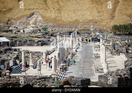 Ruins of the Roman-Byzantine city Scythopolis, Tel Beit Shean national Park, Beit Shean, Israel. Stock Photo
