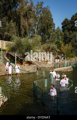 The Yardenit Baptismal Site by the Jordan River Near the Sea of Galilee, Israel. Stock Photo