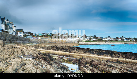 The seaside town of St Mawes opposite Falmouth on the Roseland Peninsula Stock Photo
