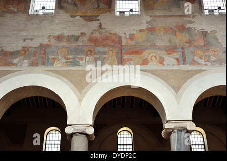 Italy, Rome, church of San Giovanni a Porta Latina, medieval frescos (11th century) Stock Photo