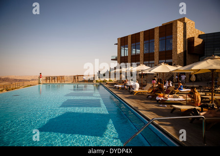 View over the Ramon crater seen from Beresheet hotel, Mitzpe Ramon, Negev region, Israel. Stock Photo