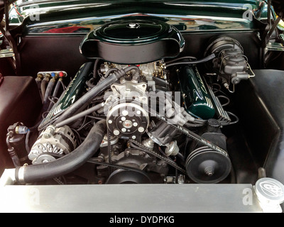 Customized Iron - V8 engines from the 1970s Stock Photo