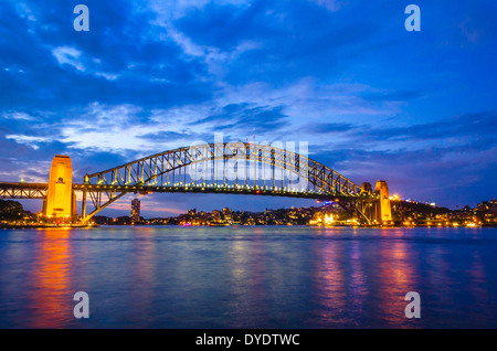 Sydney Harbour Bridge evening, Australia Stock Photo