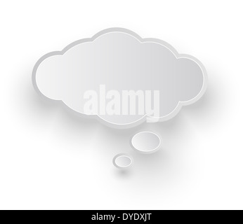 Abstract Vector White Speech Bubbles Set Stock Photo - Alamy