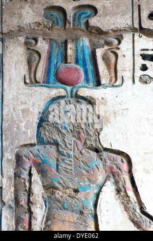 The statues of Pharaoh Ramses III as Osiris guarding the precinct of ...