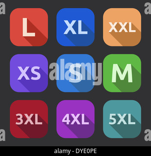 label size collection - XXL sign red Stock Photo - Alamy