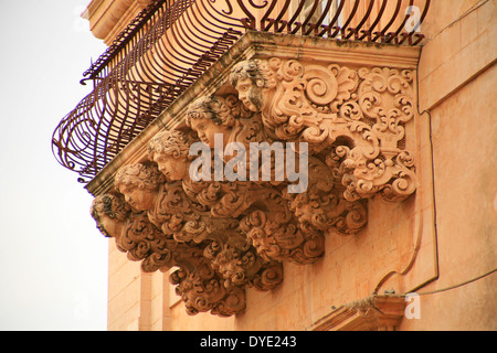 Baroque sculpture & architecture in Sicily. Stock Photo