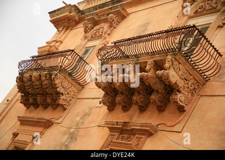 Baroque sculpture & architecture in Sicily. Stock Photo