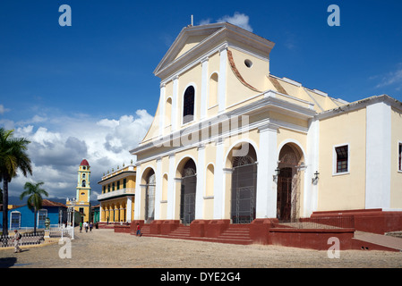 Plaza Major with Iglesia Parroquial de la Santisima historic centre Trinidad Sancti Spiritus Province Cuba Stock Photo