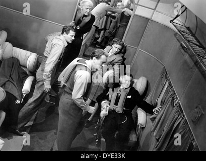 Joel McCrea, George Sanders, Laraine Day, Herbert Marshall,  on-set of the Film, 'Foreign Correspondent', 1940 Stock Photo