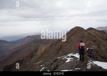 A walker in the Atlas Mountains Stock Photo