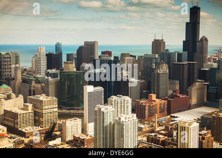 Aerial view of Chicago, Illinois Stock Photo
