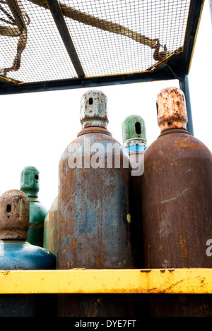 Rusty Gas Cylinders Stock Photo