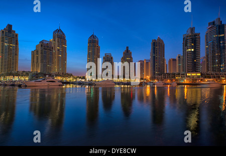 Sunrise in Dubai Marina, UAE Stock Photo