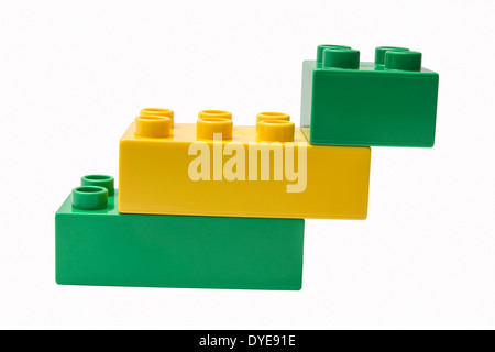 Colorful Building blocks isolated on white background Stock Photo - Alamy
