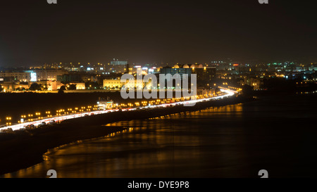 Night view to Muscat, Oman Stock Photo